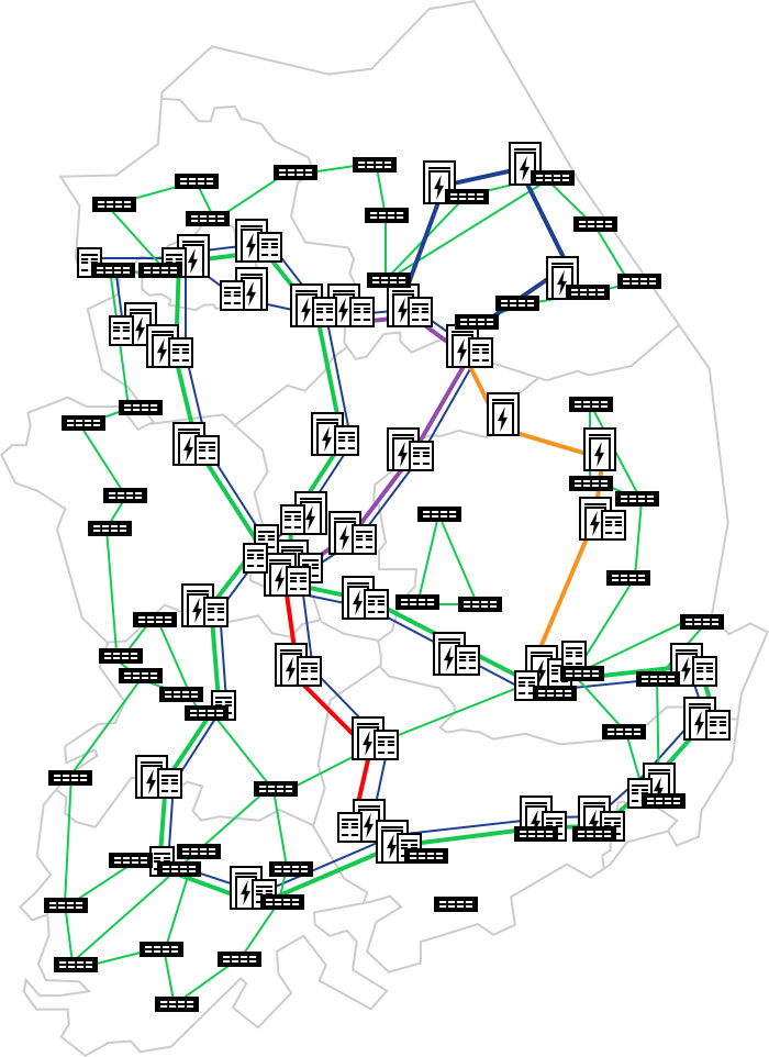 네트워크 인프라 지도